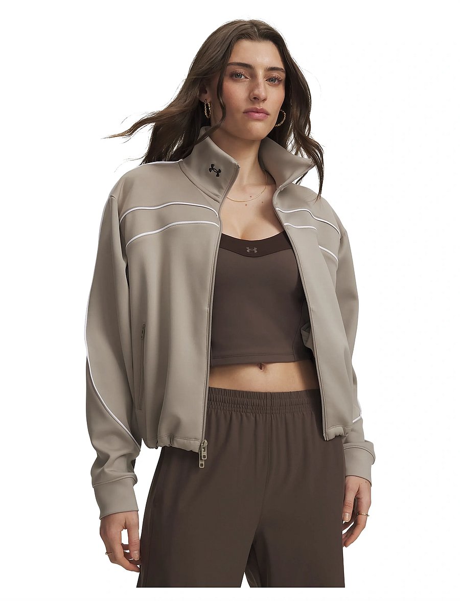 Under Armour - KNIT TRACK JACKET - timberwolf taupe - 0