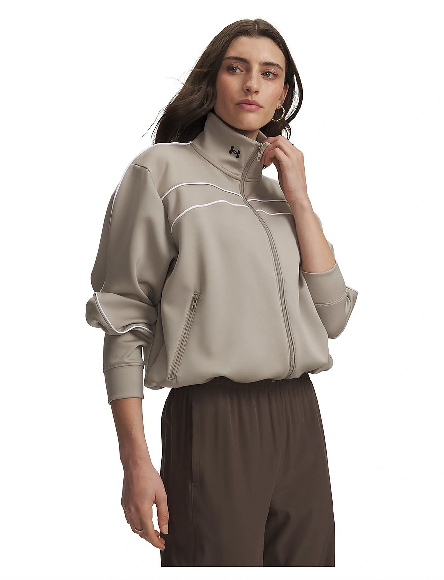Under Armour - KNIT TRACK JACKET - timberwolf taupe - 4