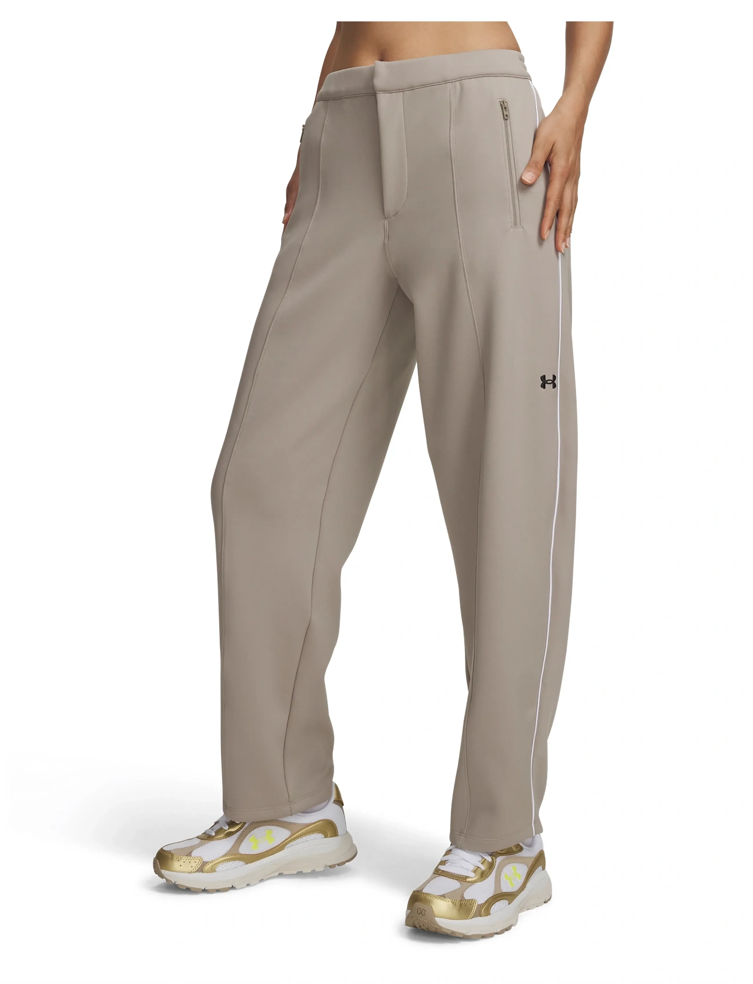 Under Armour KNIT TRACK PANT - Treningsbukser - TIMBERWOLF TAUPE / grey