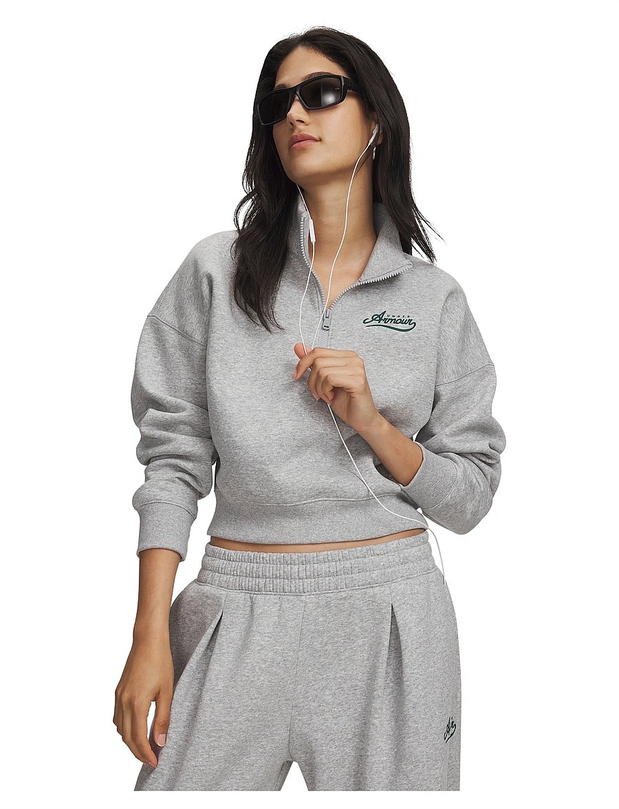 Under Armour - RIVAL FLEECE VARSITY HZ - Överdelar - mod gray light heather - 0