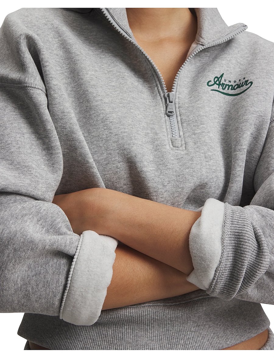 Under Armour - RIVAL FLEECE VARSITY HZ - Överdelar - mod gray light heather - 4