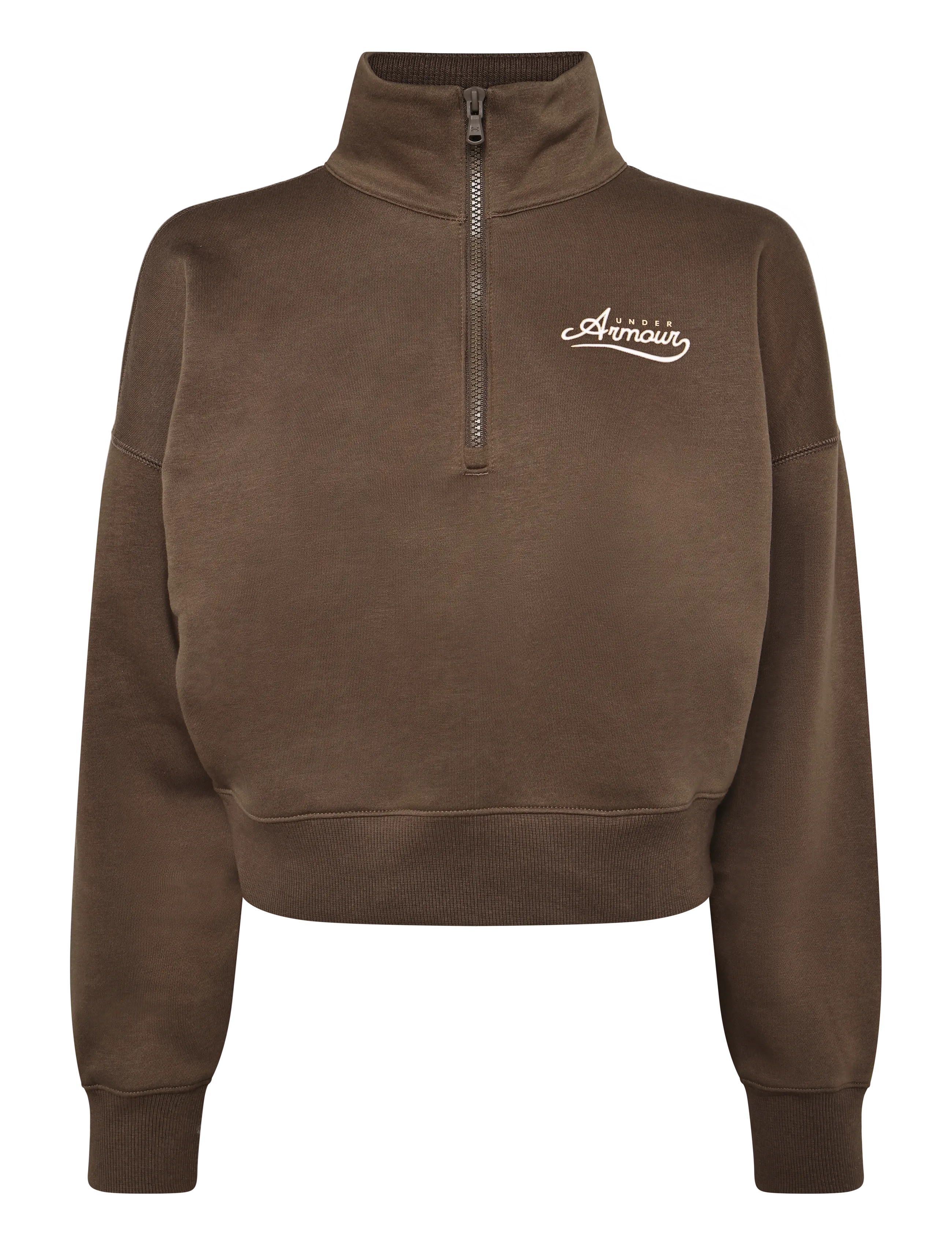 Under Armour RIVAL FLEECE VARSITY HZ - Dressipluusid - PEPPERCORN / brown