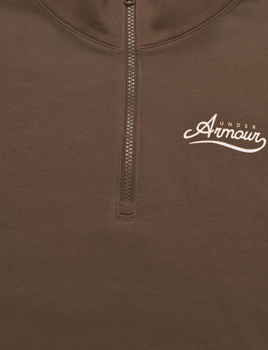 Under Armour - RIVAL FLEECE VARSITY HZ - Överdelar - peppercorn - 5