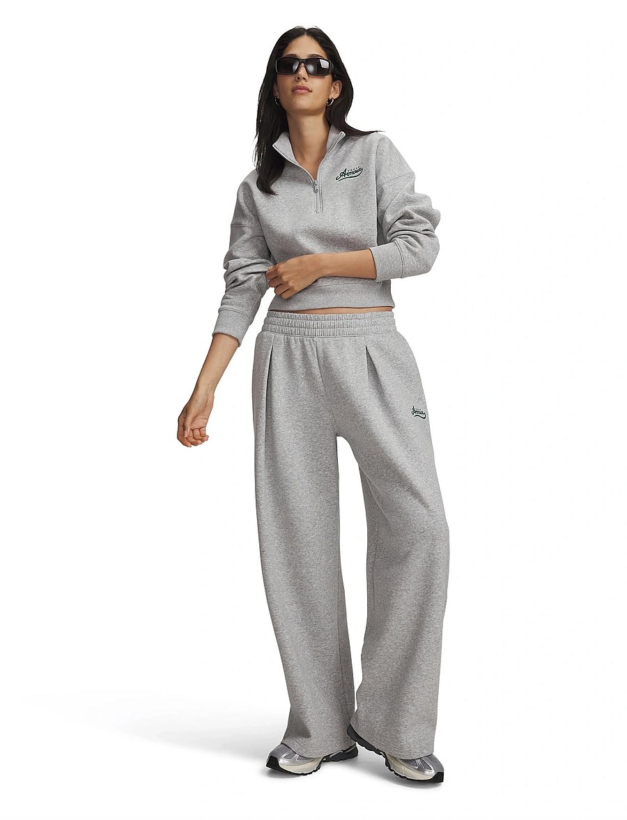 Under Armour - RIVAL PLEATED VARSITY PANT - trennipüksid - mod gray light heather - 4