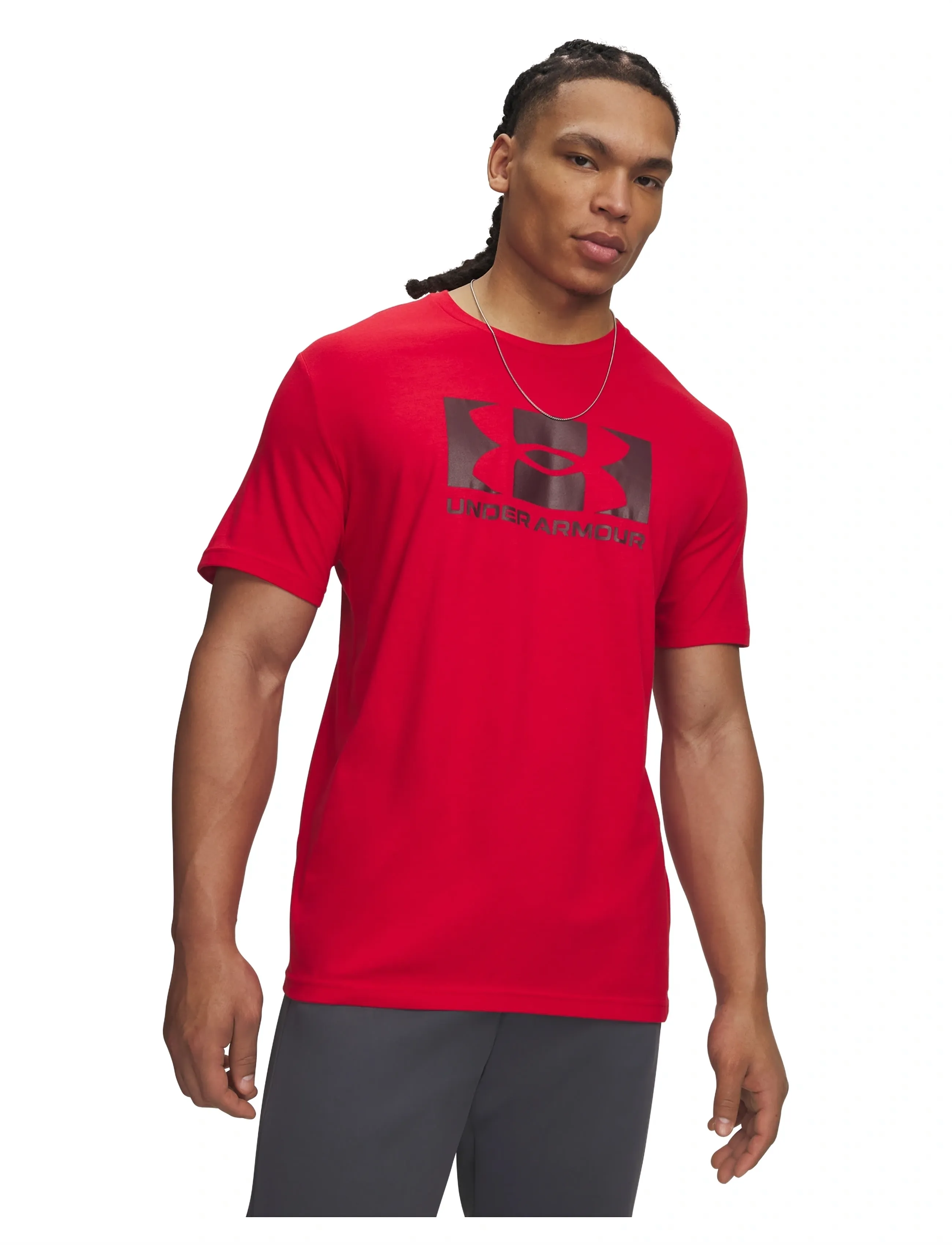 Under Armour Ua M Center Logo Ss, Mænd, Kortærmet Logo T-Shirt, Rød, Str: L