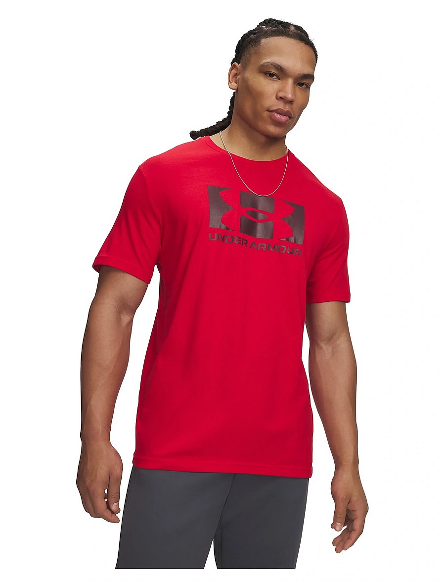 Under Armour - UA M CENTER LOGO SS - t-shirts - red - 0