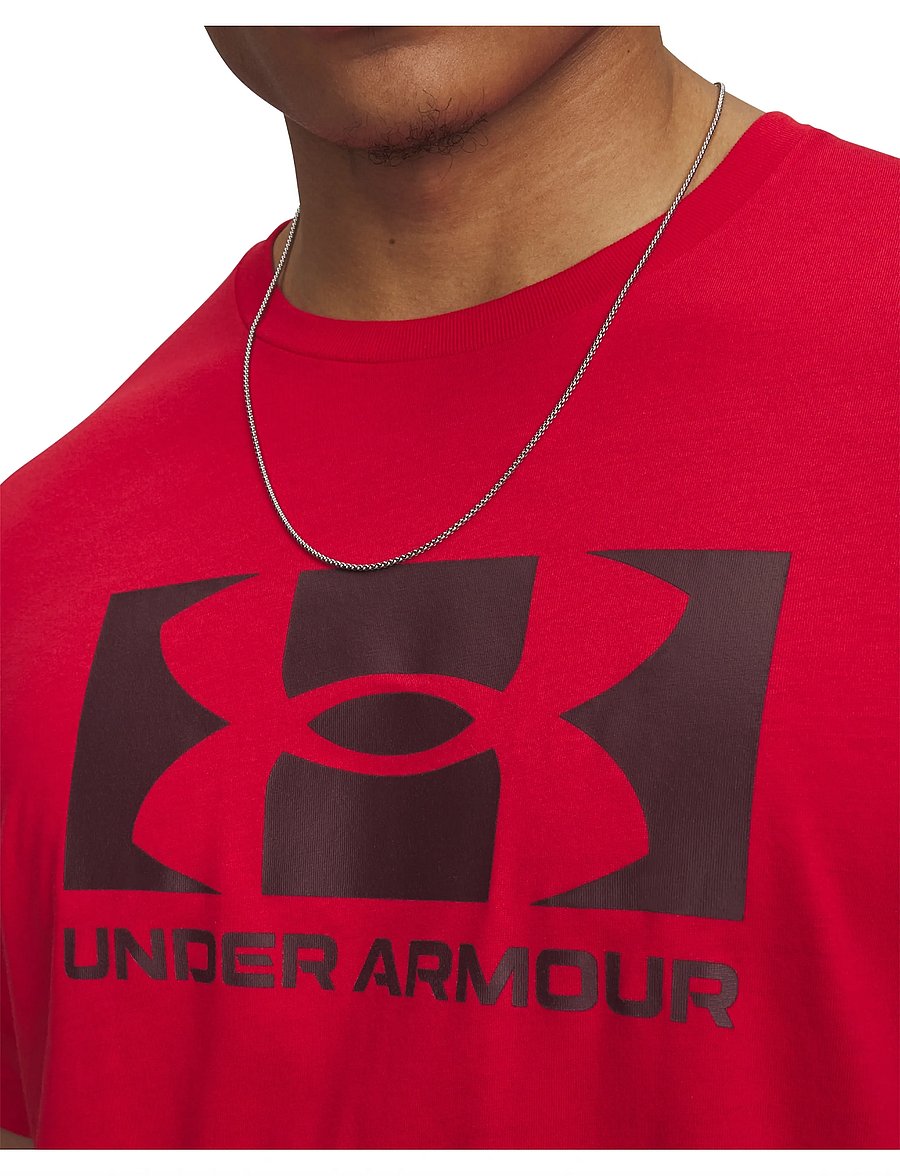 Under Armour - UA M CENTER LOGO SS - t-shirts - red - 4