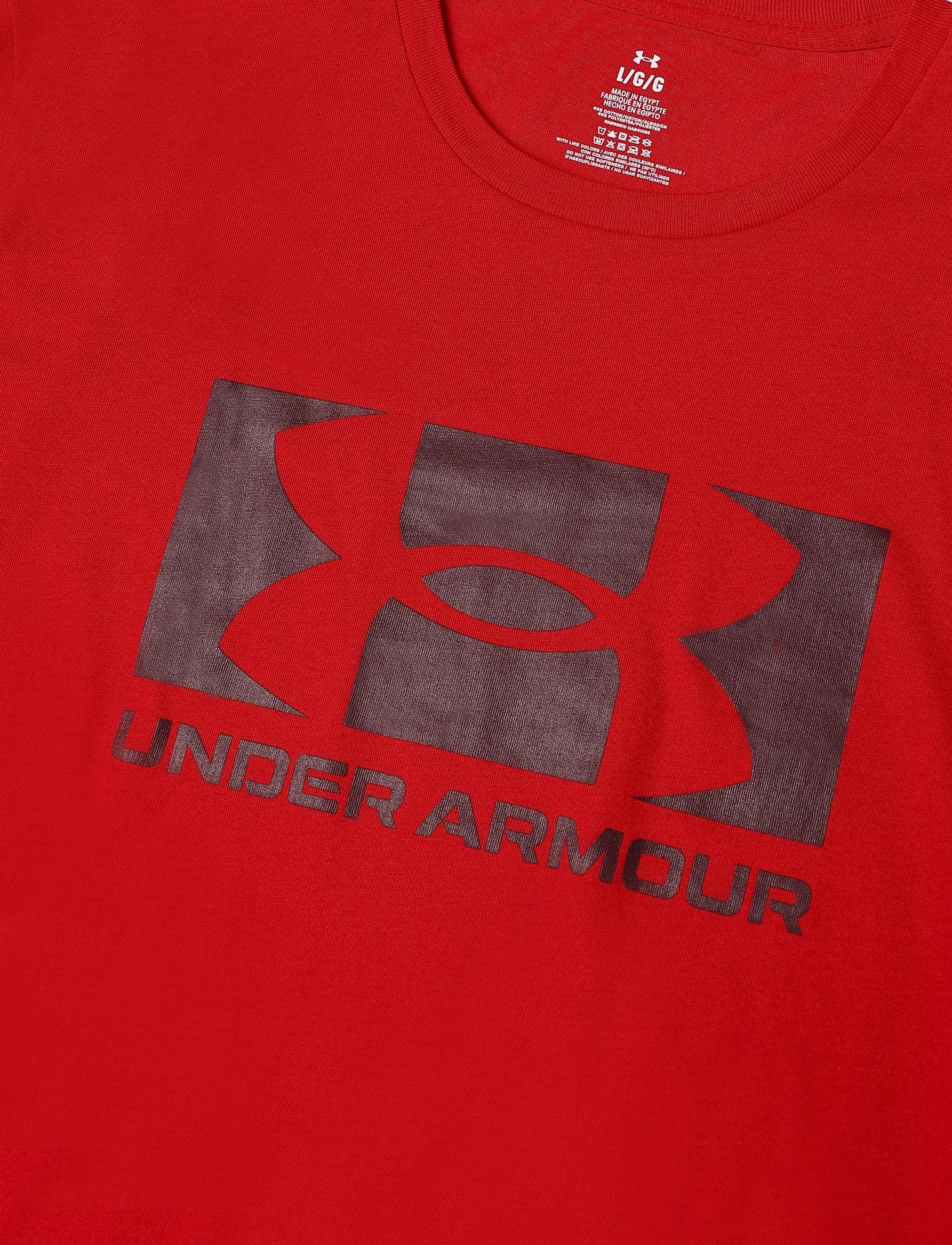 Under Armour - UA M CENTER LOGO SS - t-shirts - red - 5