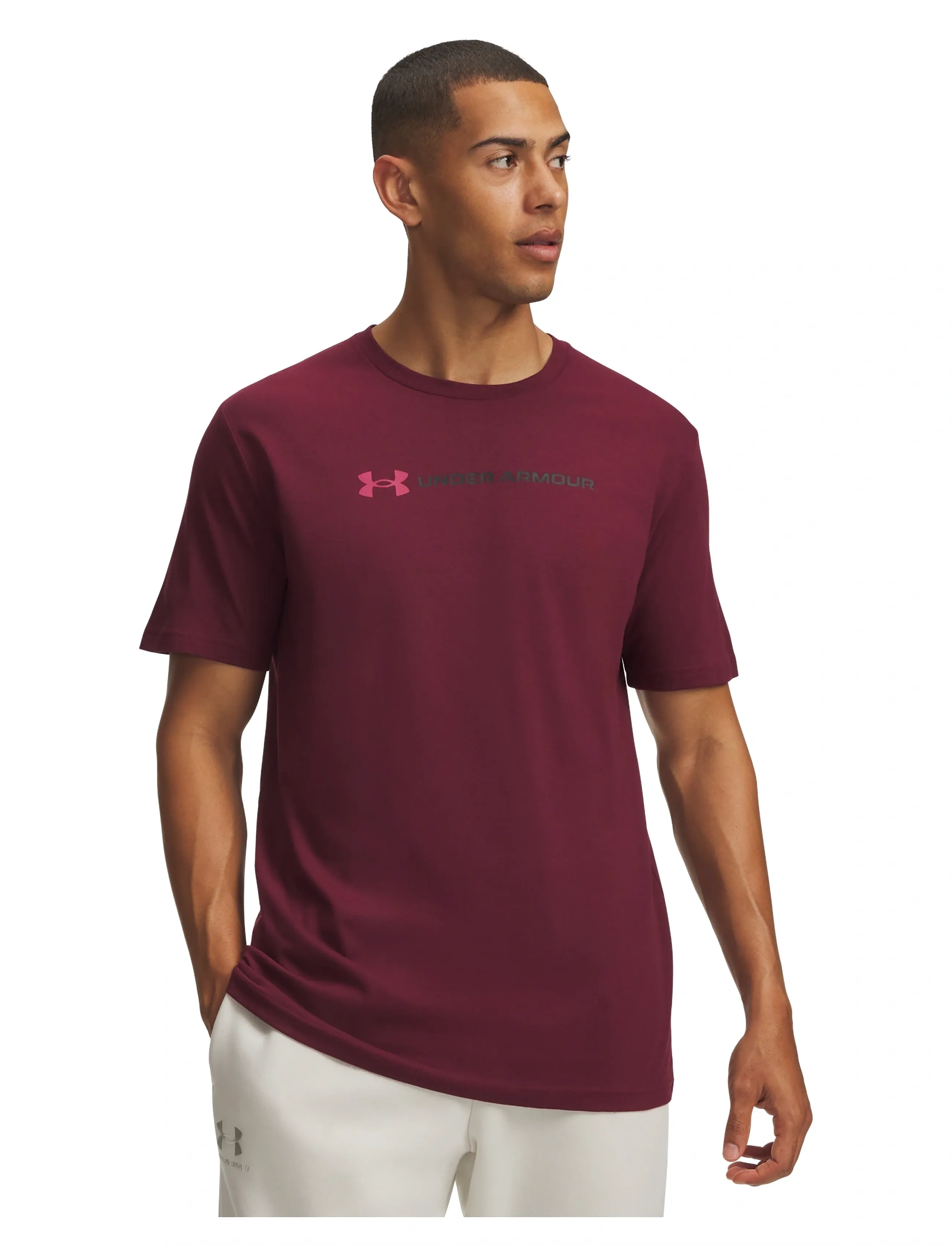 Under Armour - UA M LOGO WM SS - vintage maroon - 0