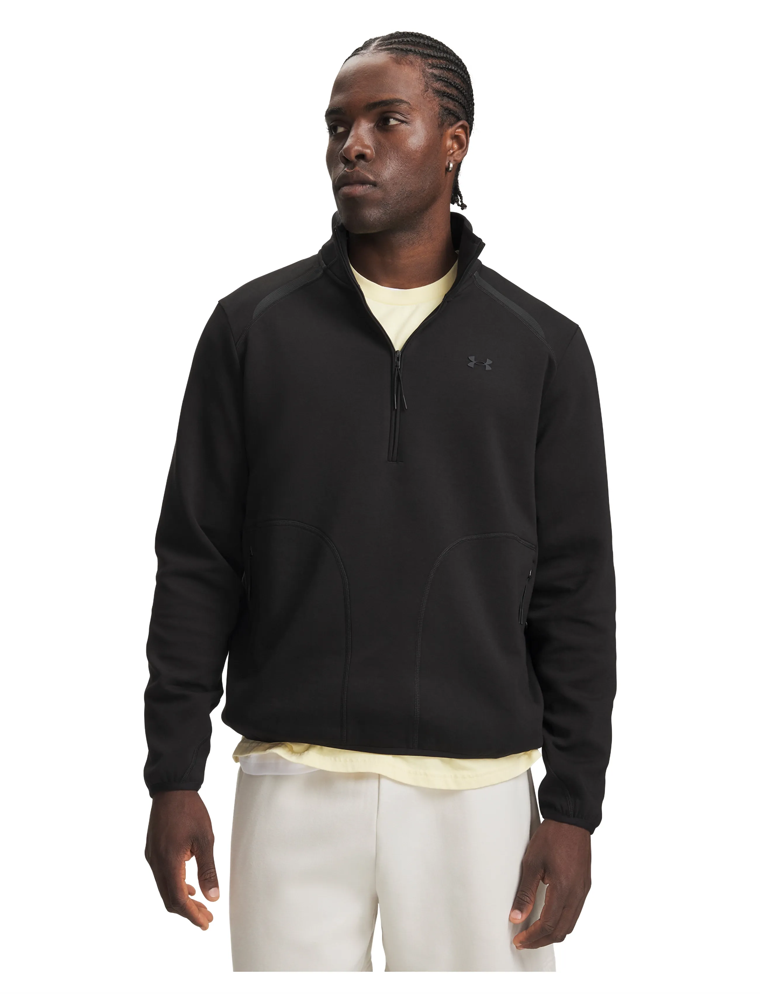 Under Armour Ua Unstoppable Flc 1/2 Zip, Mænd, Half-Zip Fleece, Sort, Str: XXL