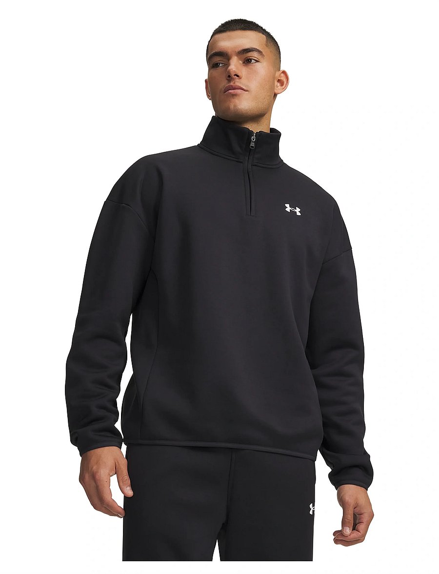 Under Armour - UA Armour Fleece 1/4 Zip - sweatshirts - black - 0