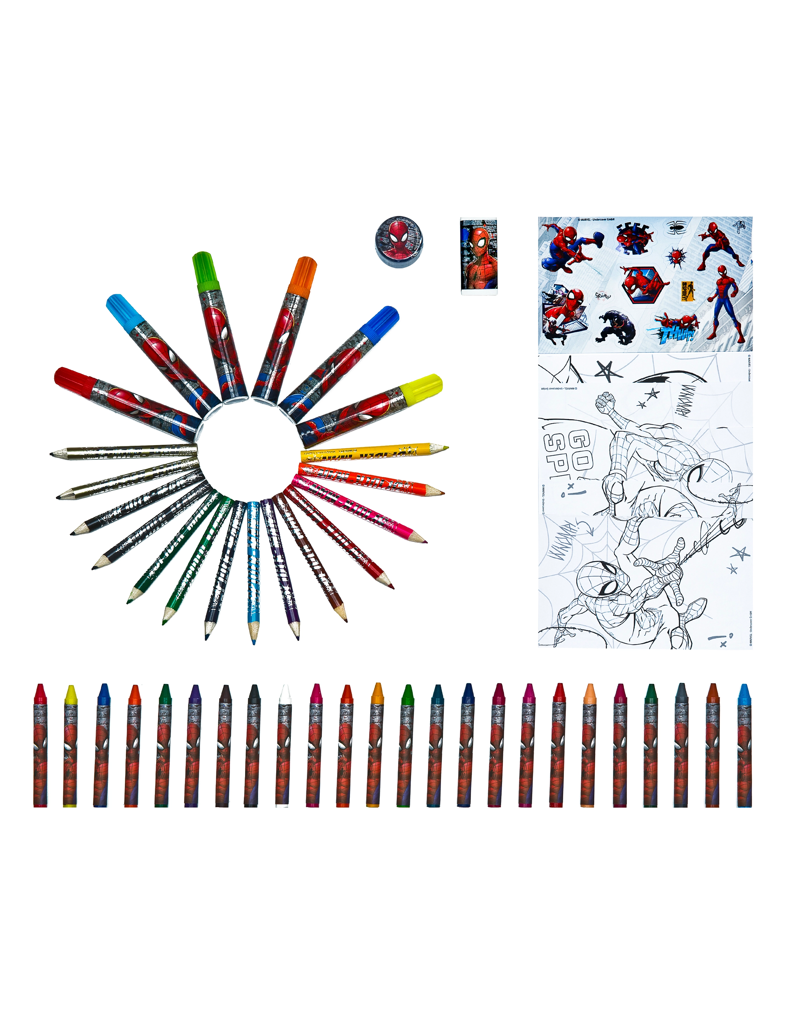 Spider-man Colouring Case, One Size, Drawing, Mehrfarbig/gemustert - Coloured Pencils, Kinder
