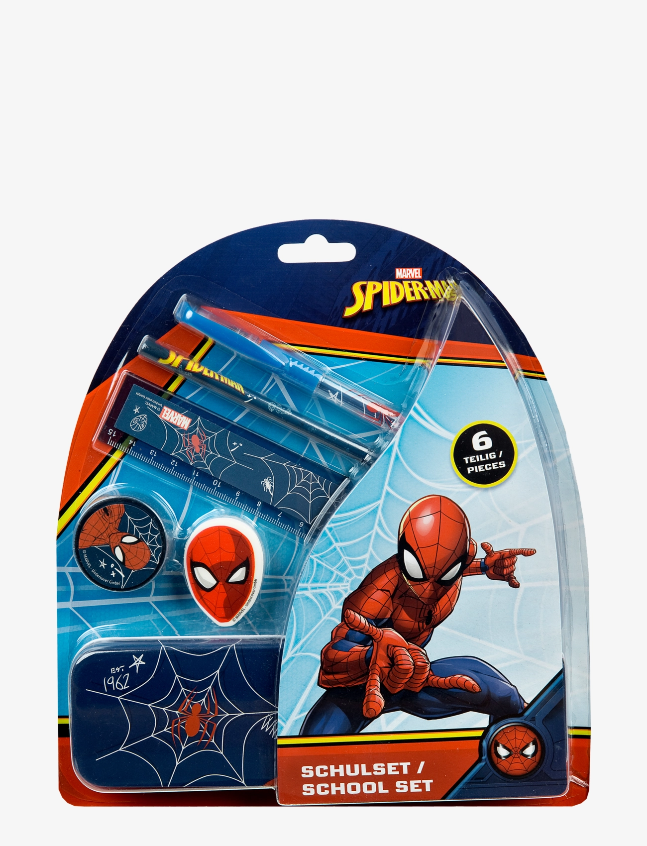 School set, 6 pieces - Spiderman - MULTI COLOURED