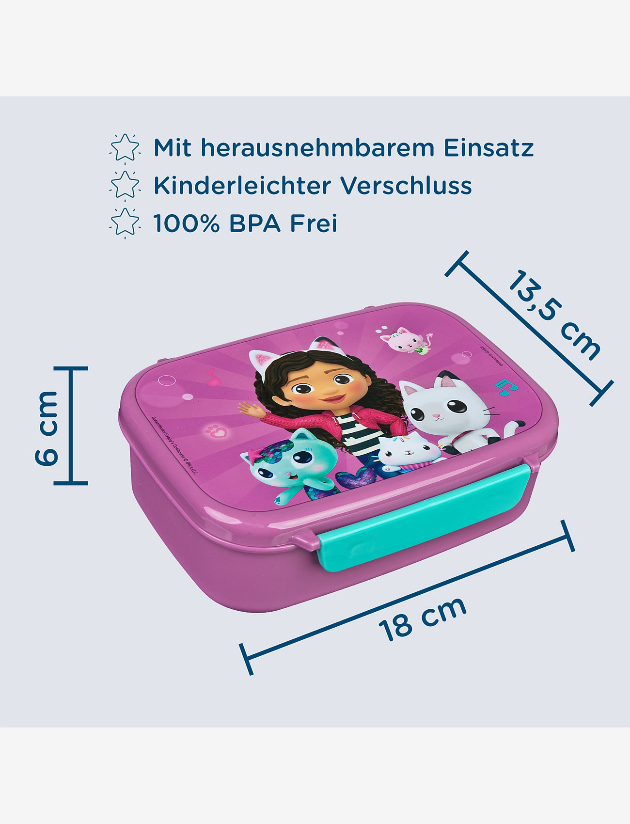 Gabby's Dollhouse - Gabby's Dollhouse lunch box - lunch boxes - pink - 2