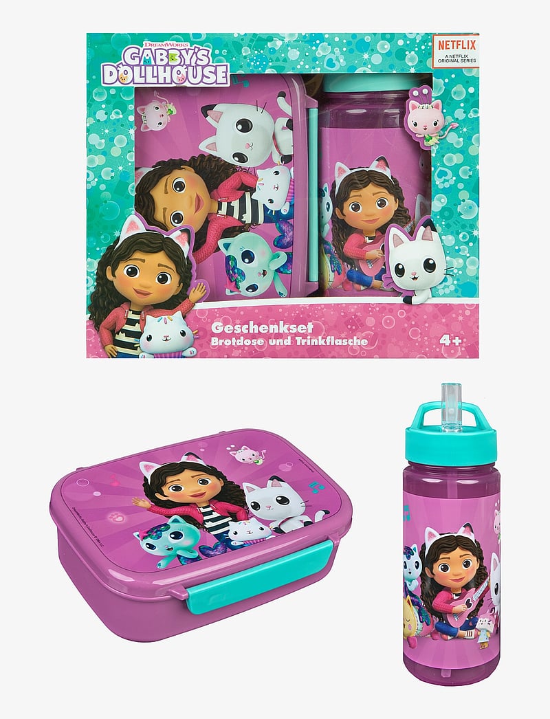 Undercover - Gabby's Dollhuse Lunch Box and Water Bottle Set - lõunasöögikarbid - blue - 1
