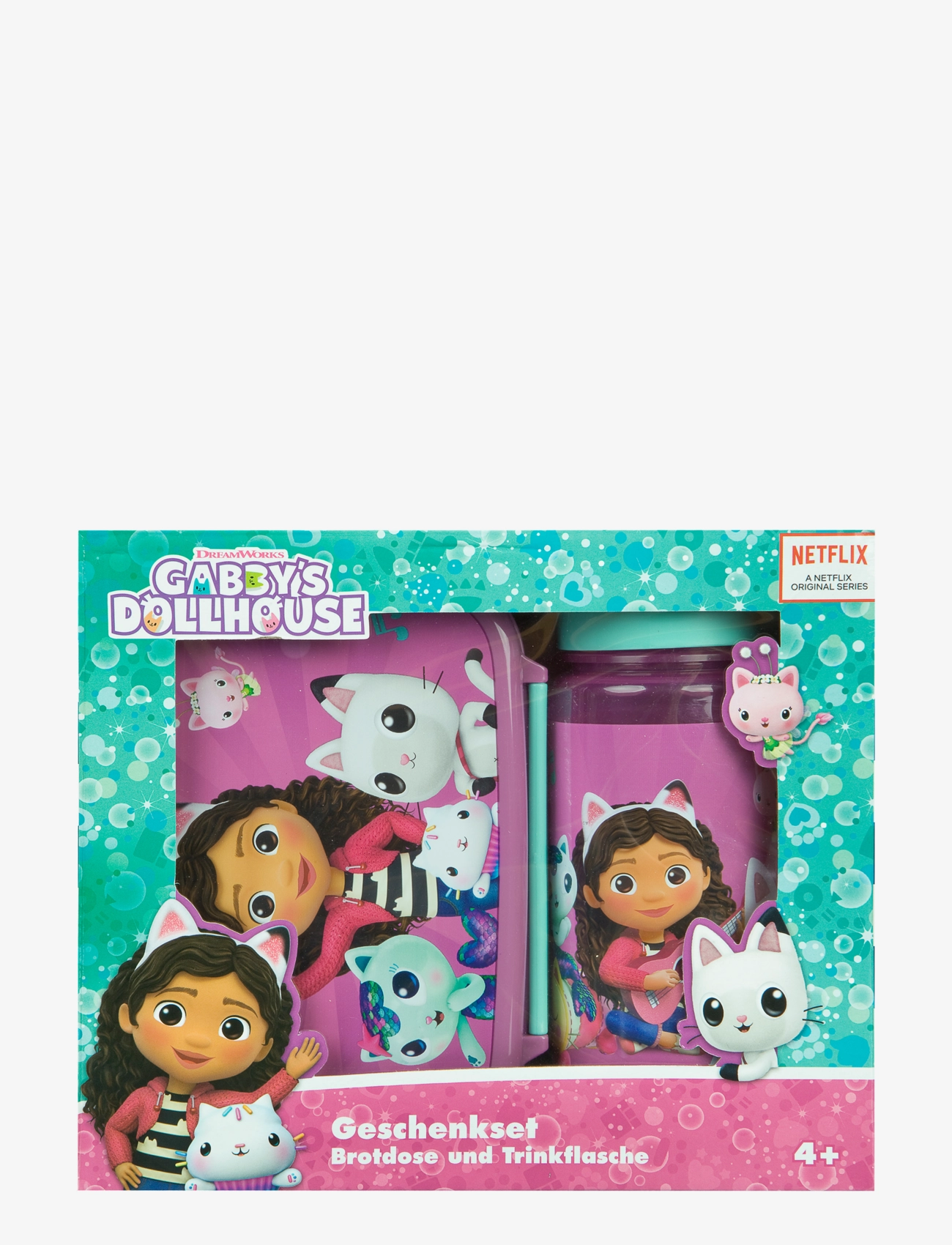 Undercover - Gabby's Dollhuse Lunch Box and Water Bottle Set - gode sommertilbud - blue - 5