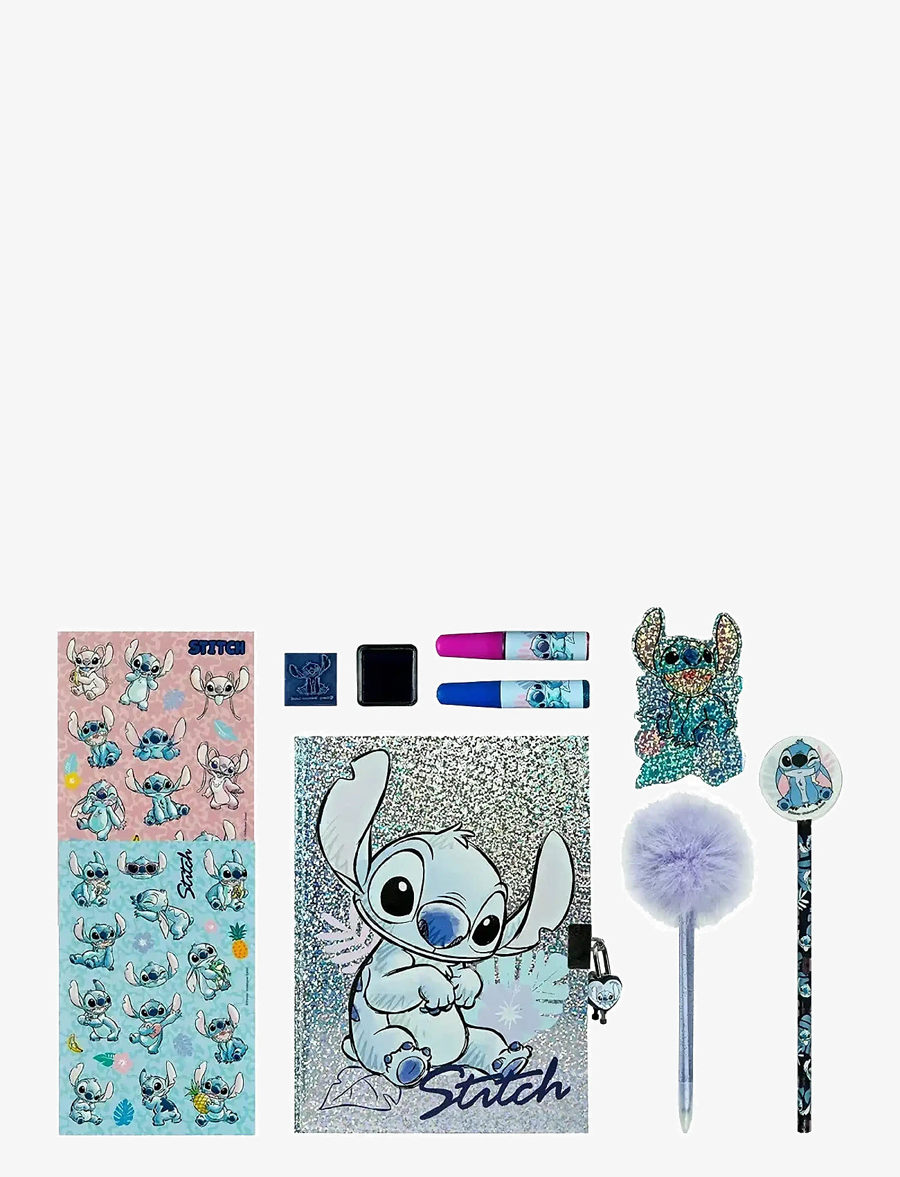 Undercover - Disney Stitch Glitter Diary Set - coloured pencils - blue - 0