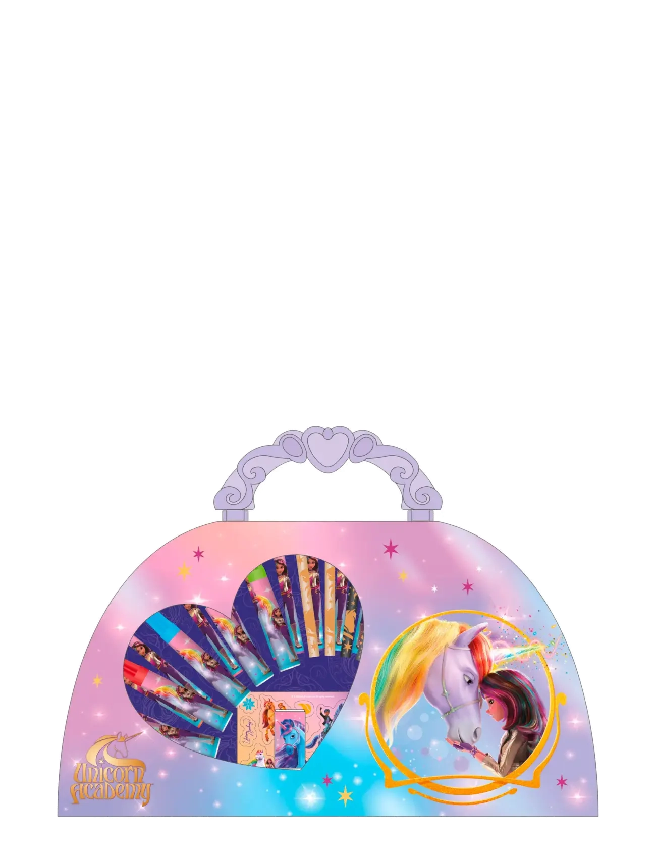 Unicorn Academy Unicorn Academy Colouring Case, 51 Pcs., One Size, Multi/patterned, Tegning > Farveblyanter, Børn