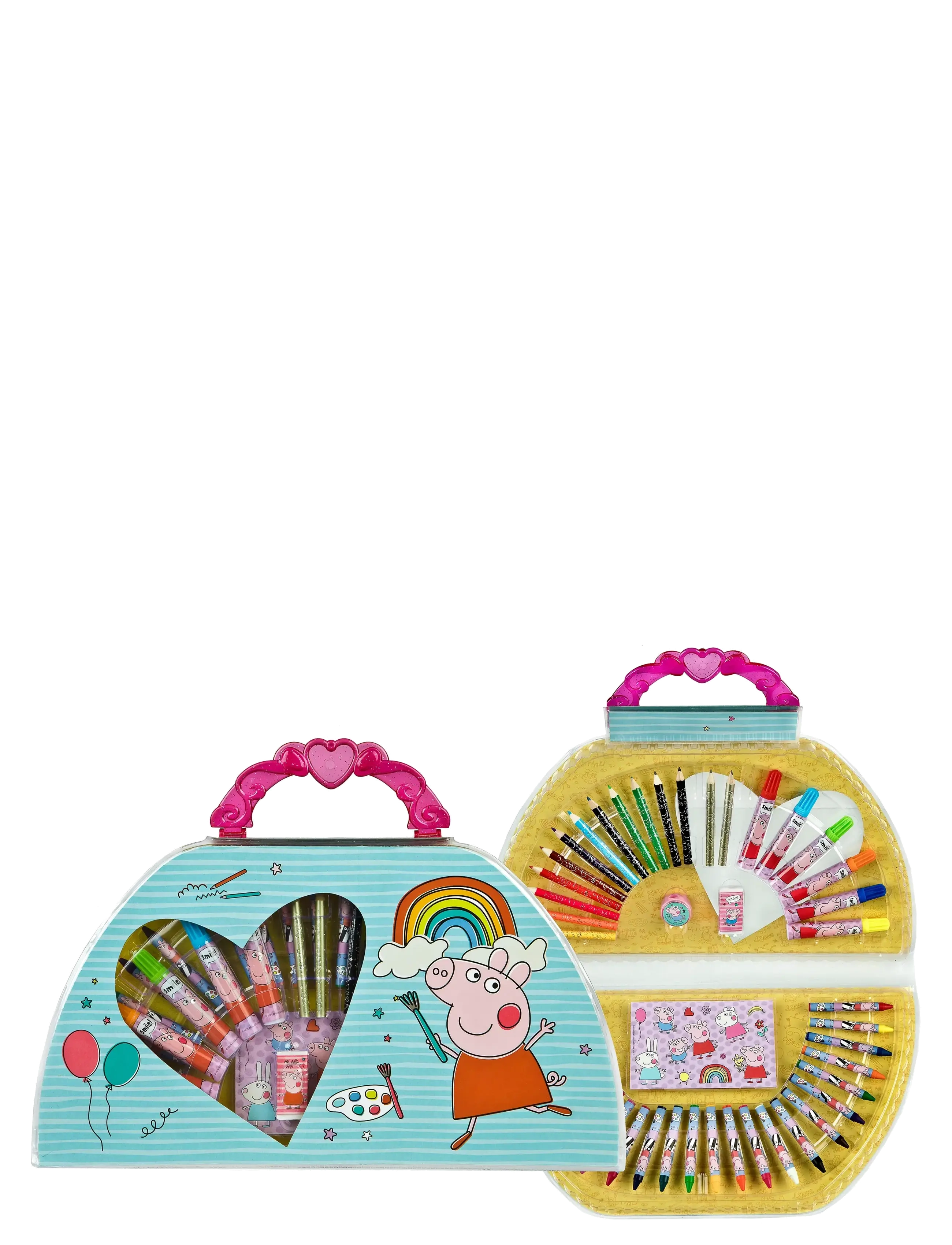 Peppa Pig colouring case, 51 pieces - MULTI COLOURED