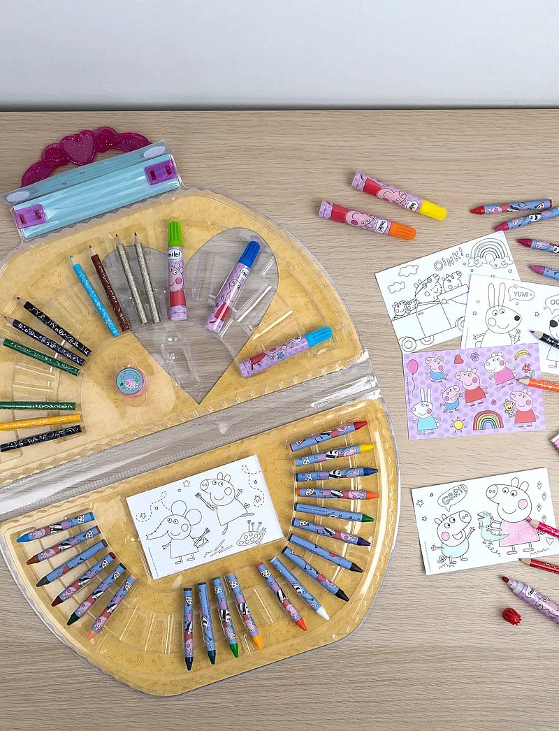 Põrsas Peppa - Peppa Pig colouring case, 51 pieces - kirjatarbed - multi coloured - 0