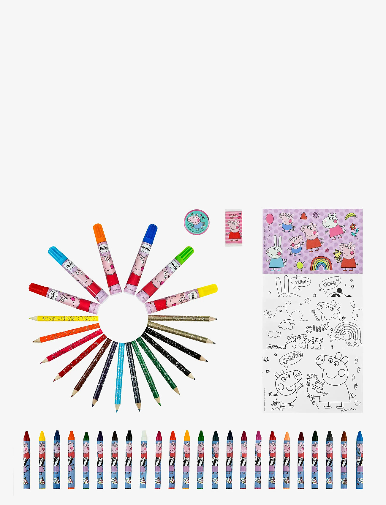 Peppa Pig - Peppa Pig colouring case, 51 pieces - multi coloured - 4