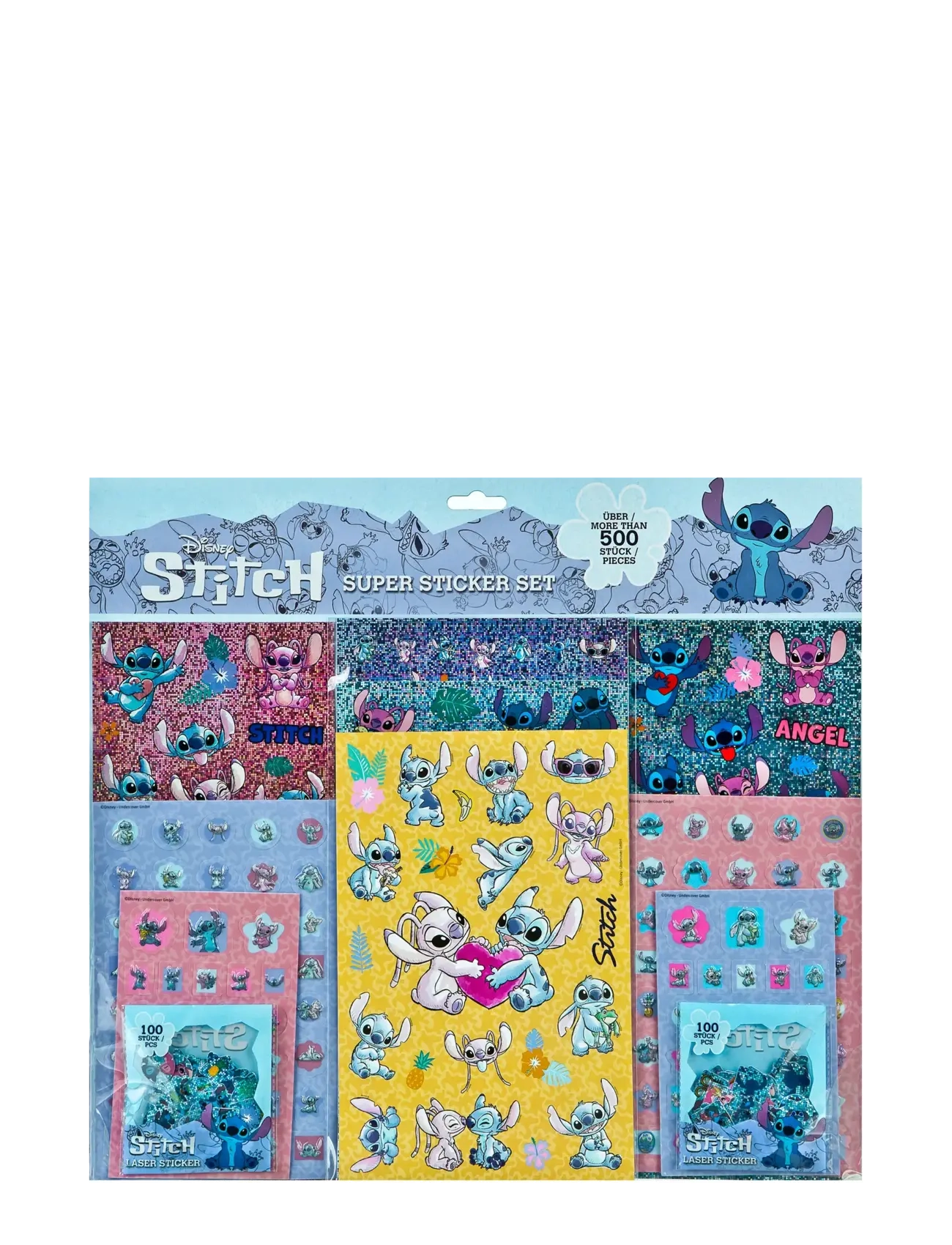 Lilo & Stitch Disney Stitch Super Klistermärkesset, Børn, Stickers, Multi/mønstret, Str: ONE SIZE