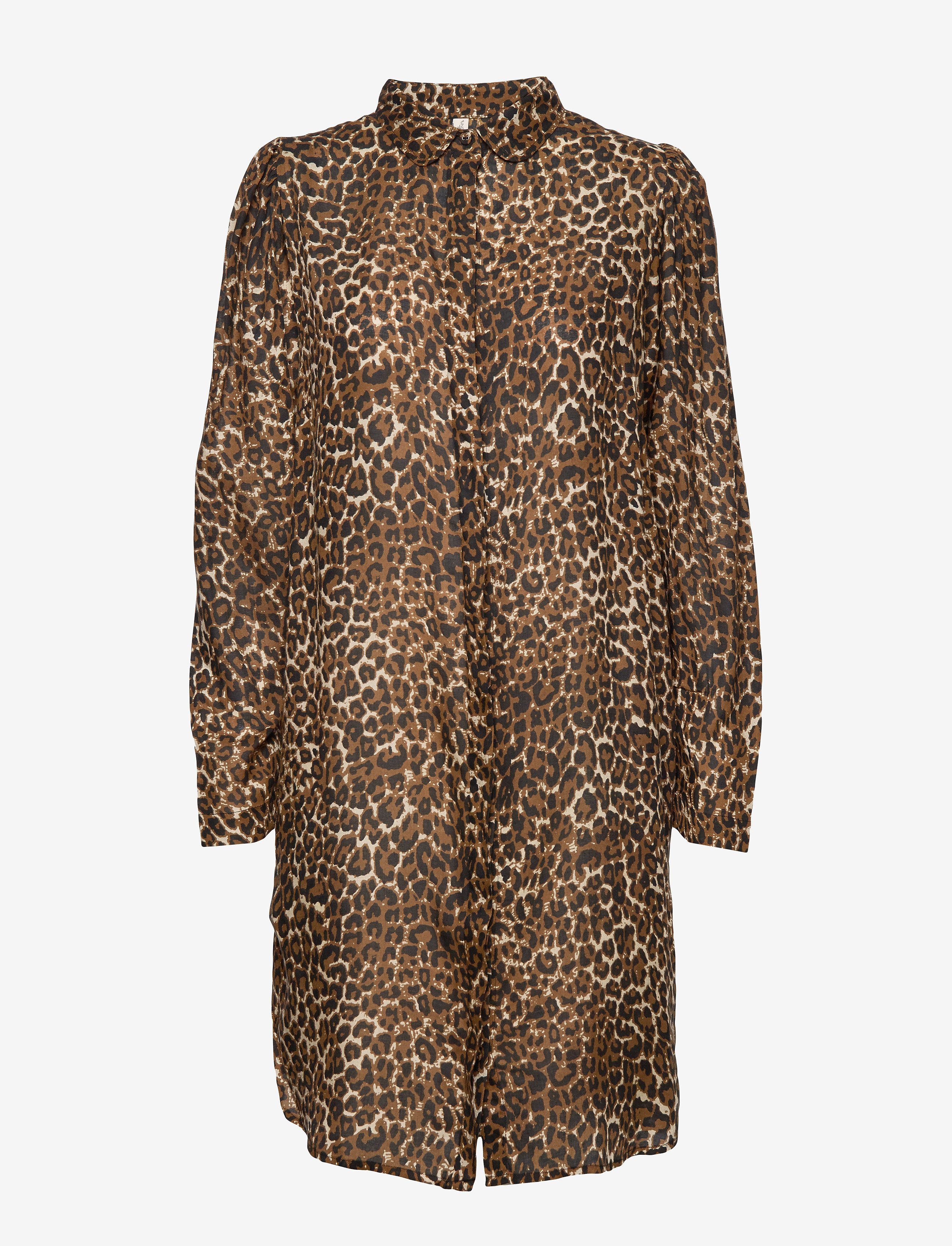 Underprotection Leonora long shirt - Nattlinnen - BROWN / brown