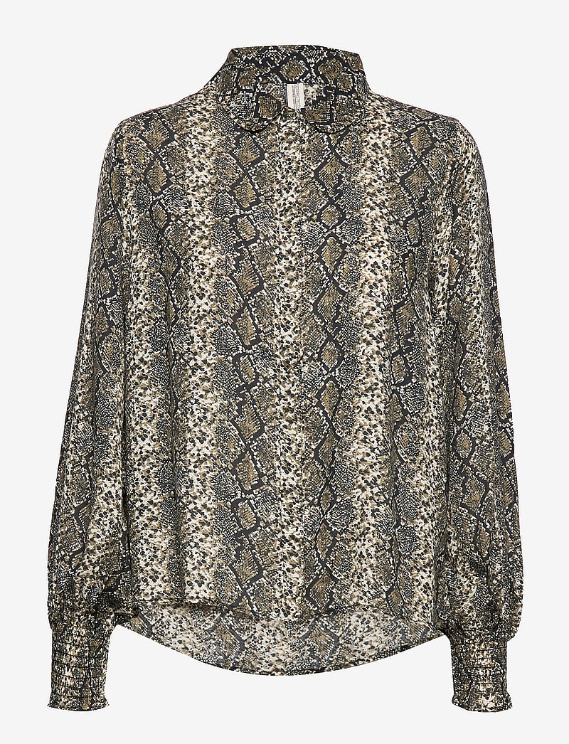 Underprotection - melina shirt - langærmede bluser - grey - 0