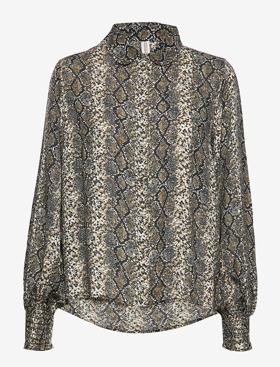 Underprotection - melina shirt - langärmelige blusen - grey - 0