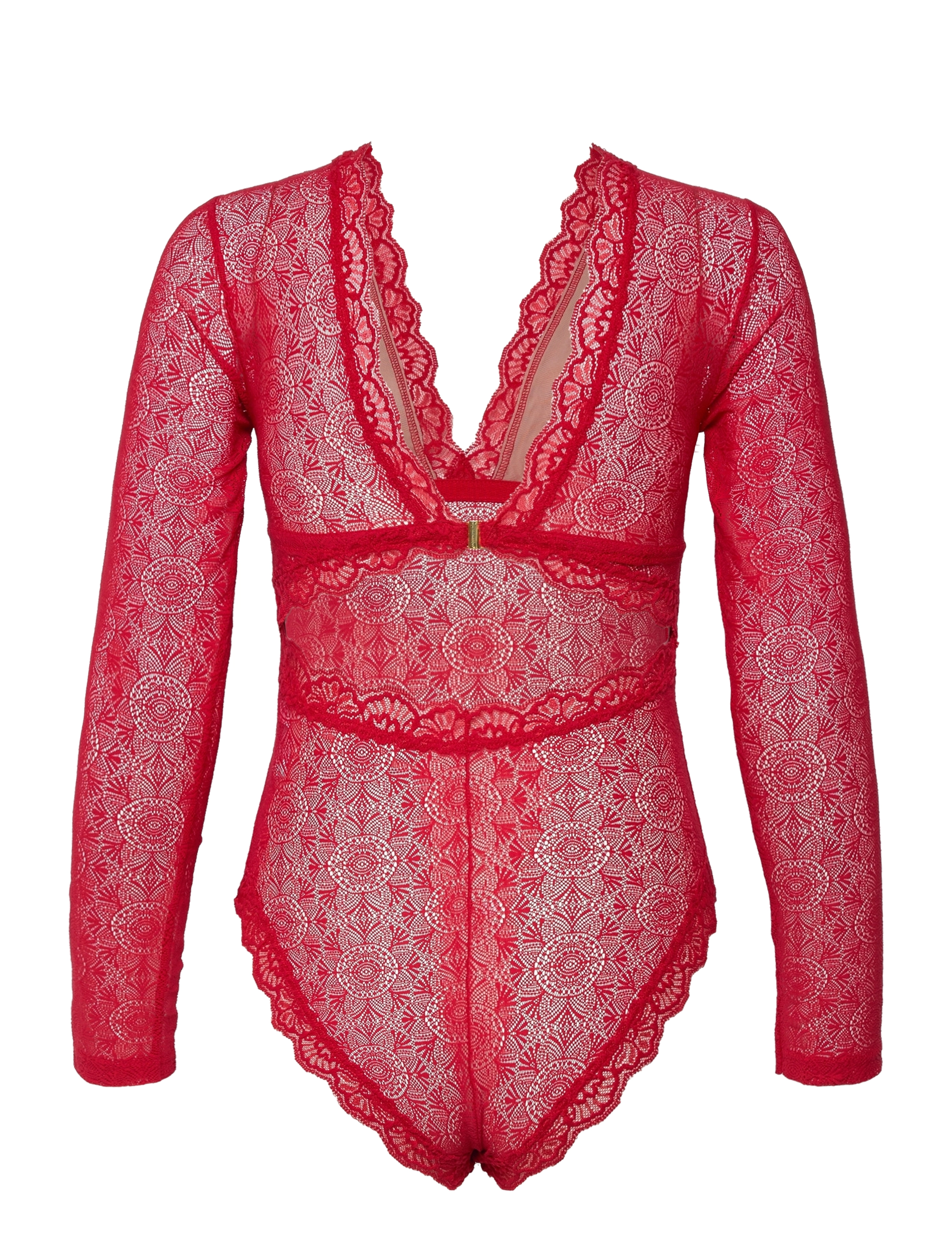 Underprotection - Fabienne bodystocking - naisten - red - 1