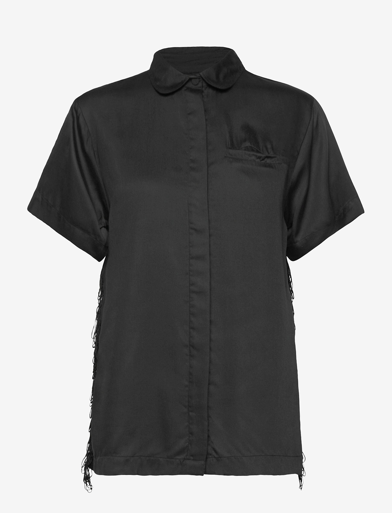 Underprotection - Freya short shirt - kortærmede bluser - black - 1