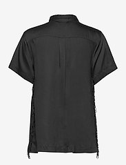 Underprotection - Freya short shirt - kortärmade blusar - black - 1