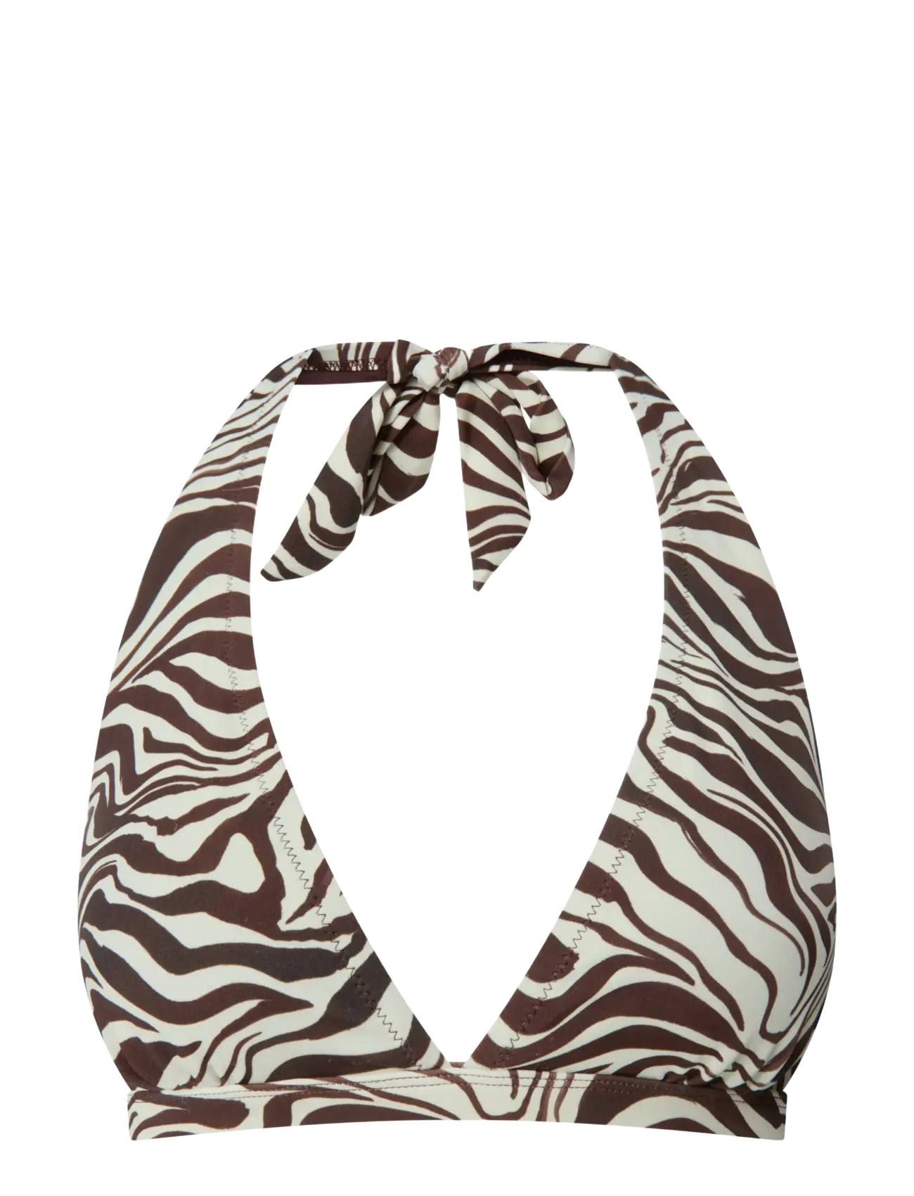 Understatement Underwear Halter Bikini Top - Neuheiten - ZEBRA / brown