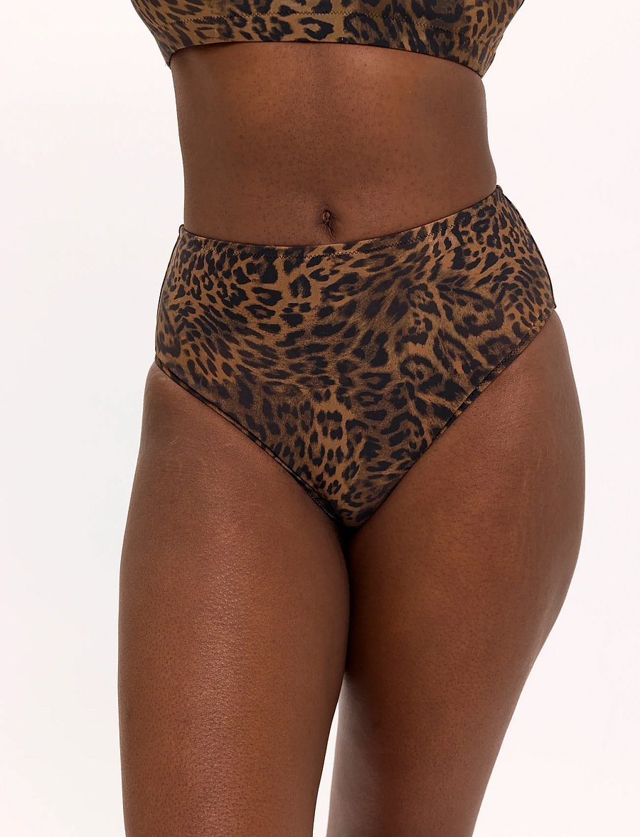 Understatement Underwear - Highwaist Bikini Briefs - bikinihosen mit hoher taille - dark leopard - 0