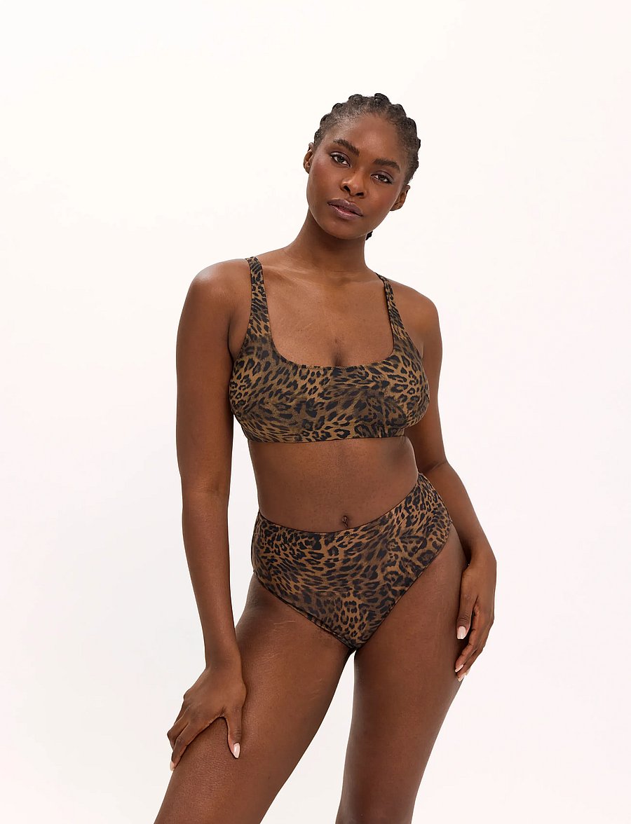 Understatement Underwear - Highwaist Bikini Briefs - bikinihosen mit hoher taille - dark leopard - 3