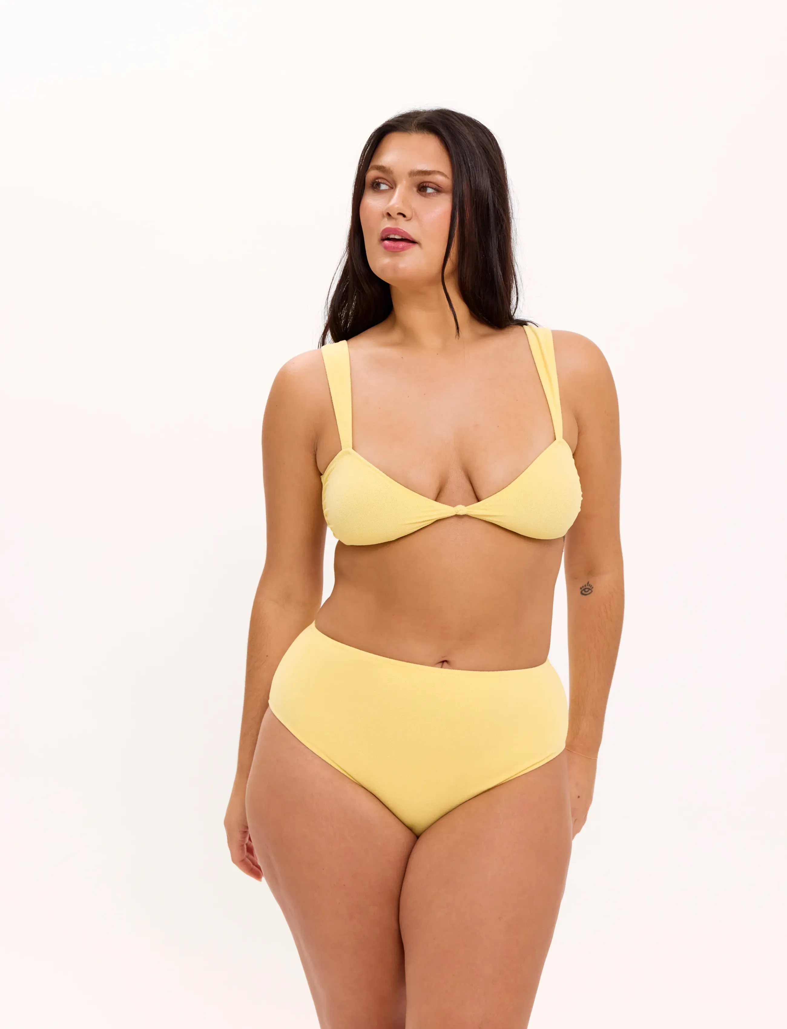 Understatement Underwear Highwaist Bikini Briefs, Kvinder, Højtaljede Bikini Trusser, Gul, Str: XXL