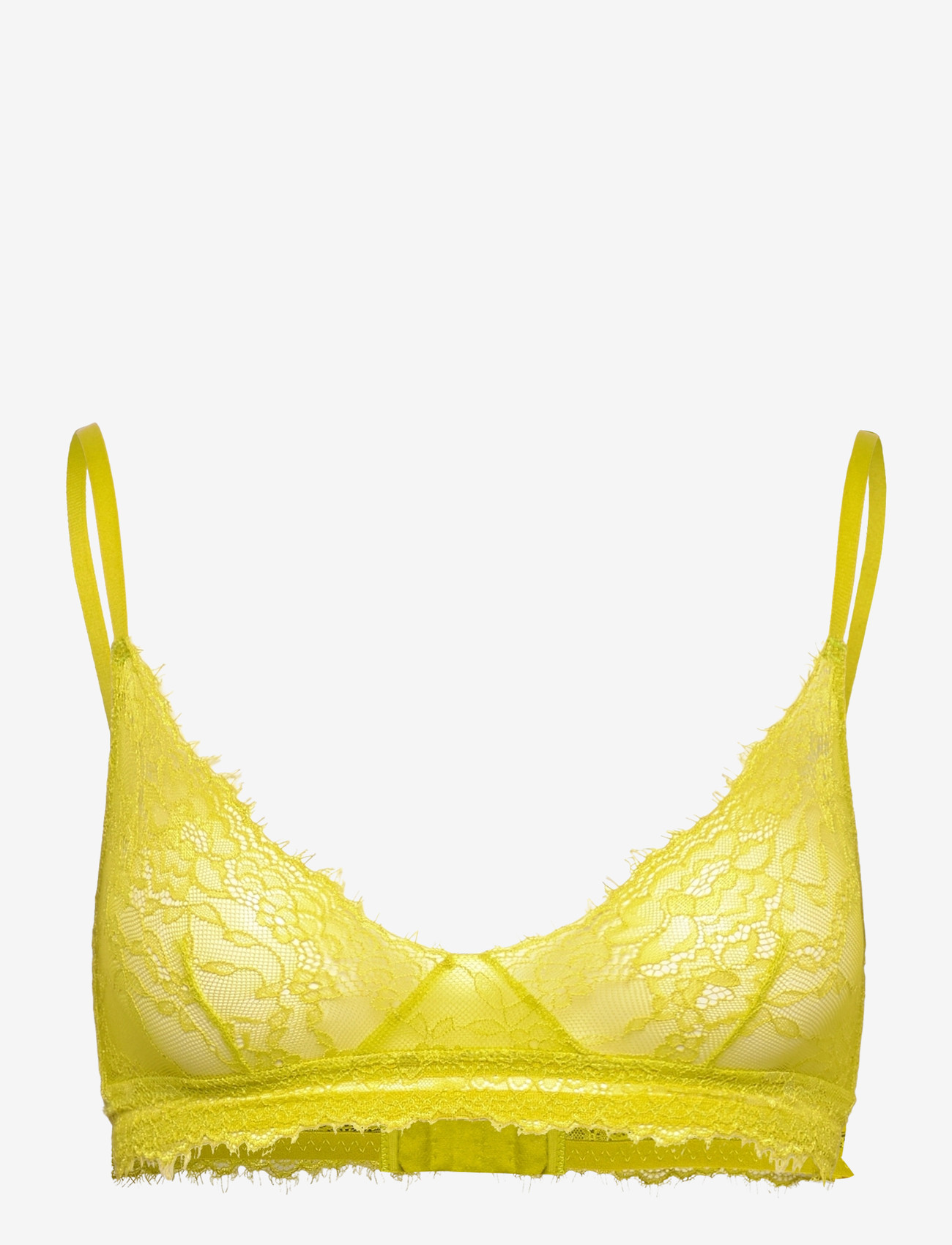 Understatement Underwear - Lace Triangle Scoop Bralette - bralette - citrus bloom - 1