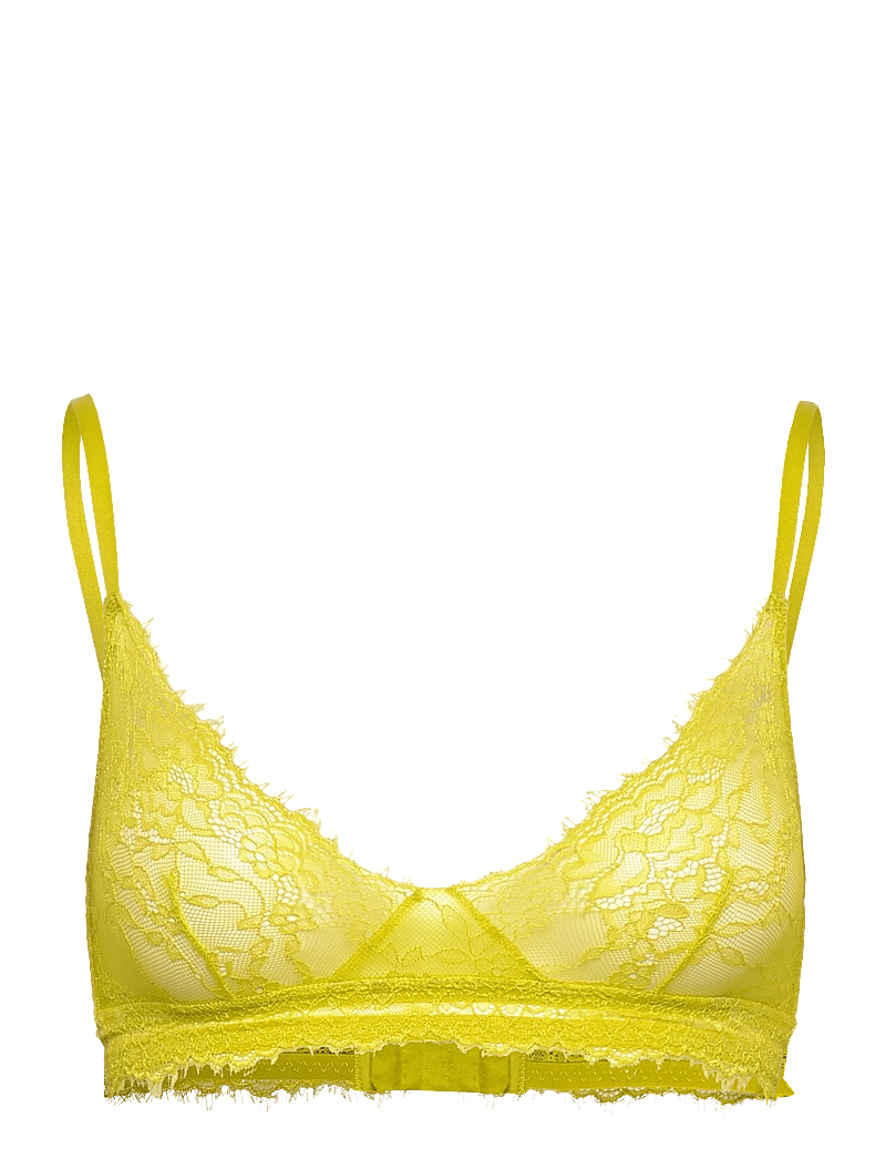 Understatement Underwear - Lace Triangle Scoop Bralette - bralette - citrus bloom - 1