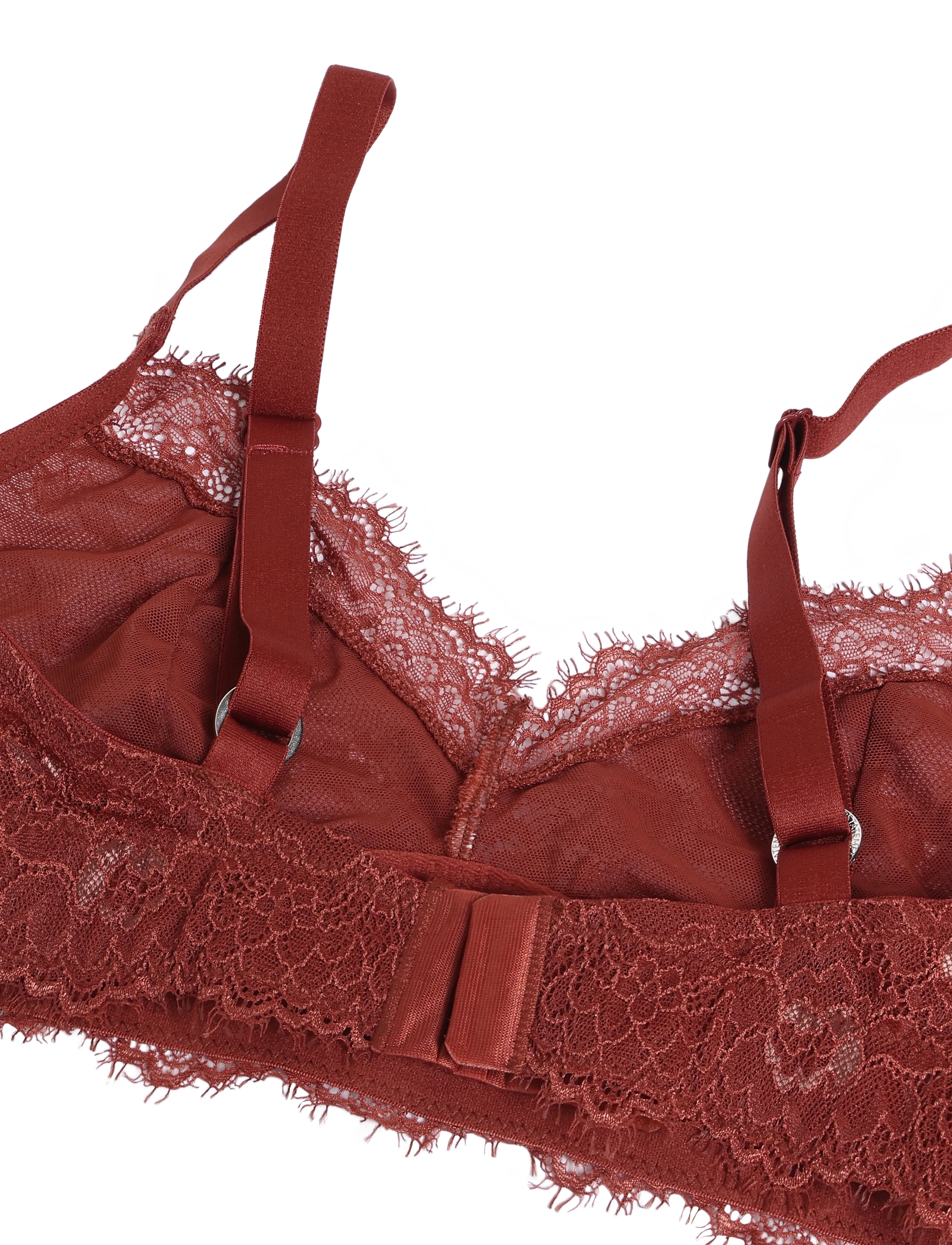 Understatement Underwear - Lace Support Bra - braletid - rust - 3