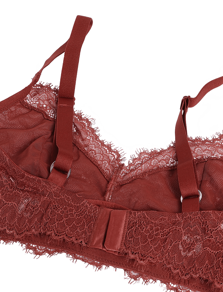 Understatement Underwear - Lace Support Bra - braletid - rust - 3