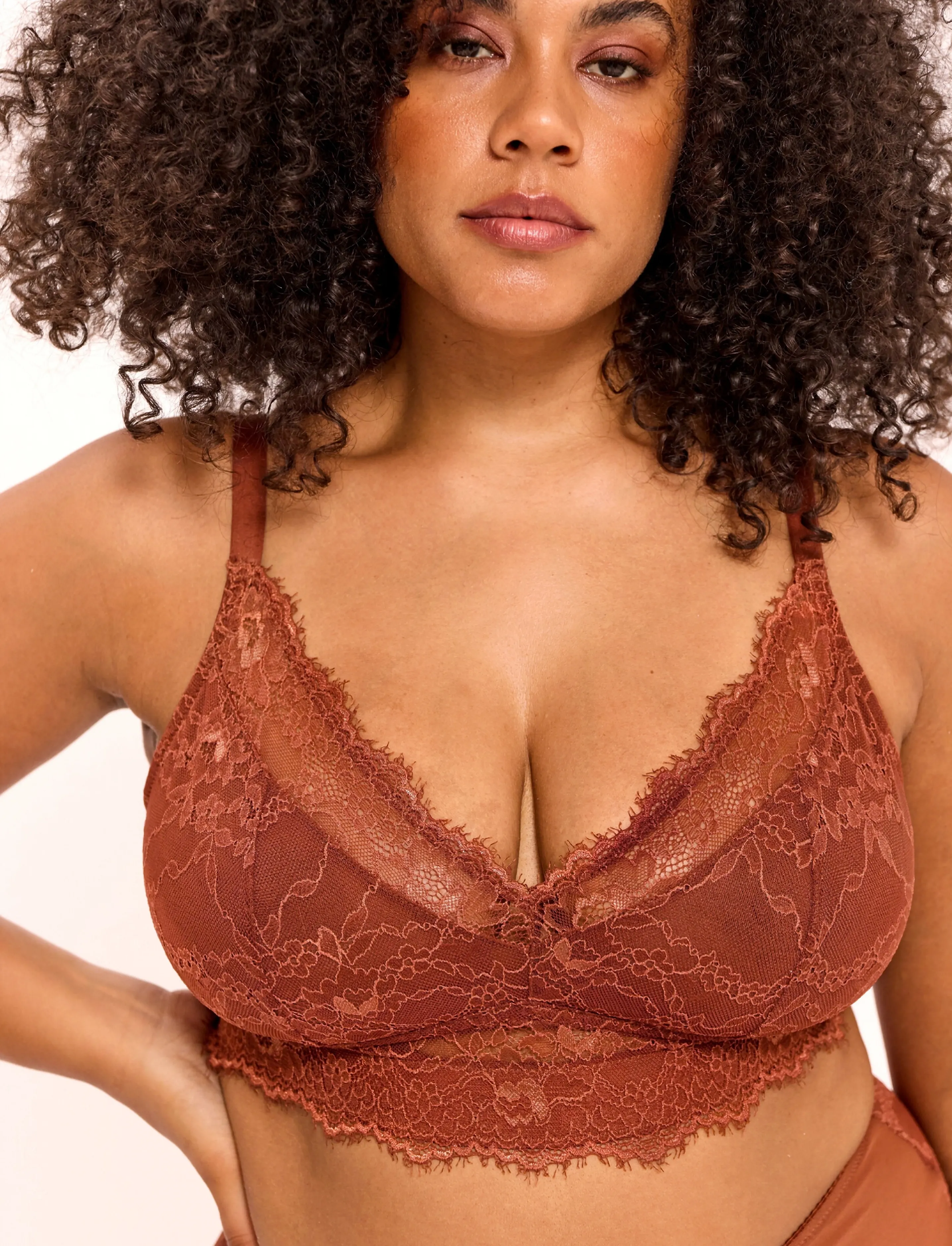 Understatement Underwear - Lace Support Bra - bralette - rust - 3