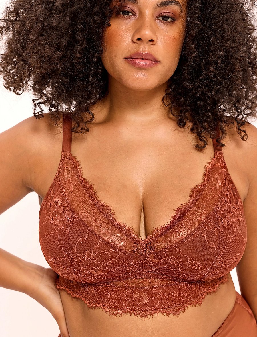 Understatement Underwear - Lace Support Bra - bralette - rust - 3