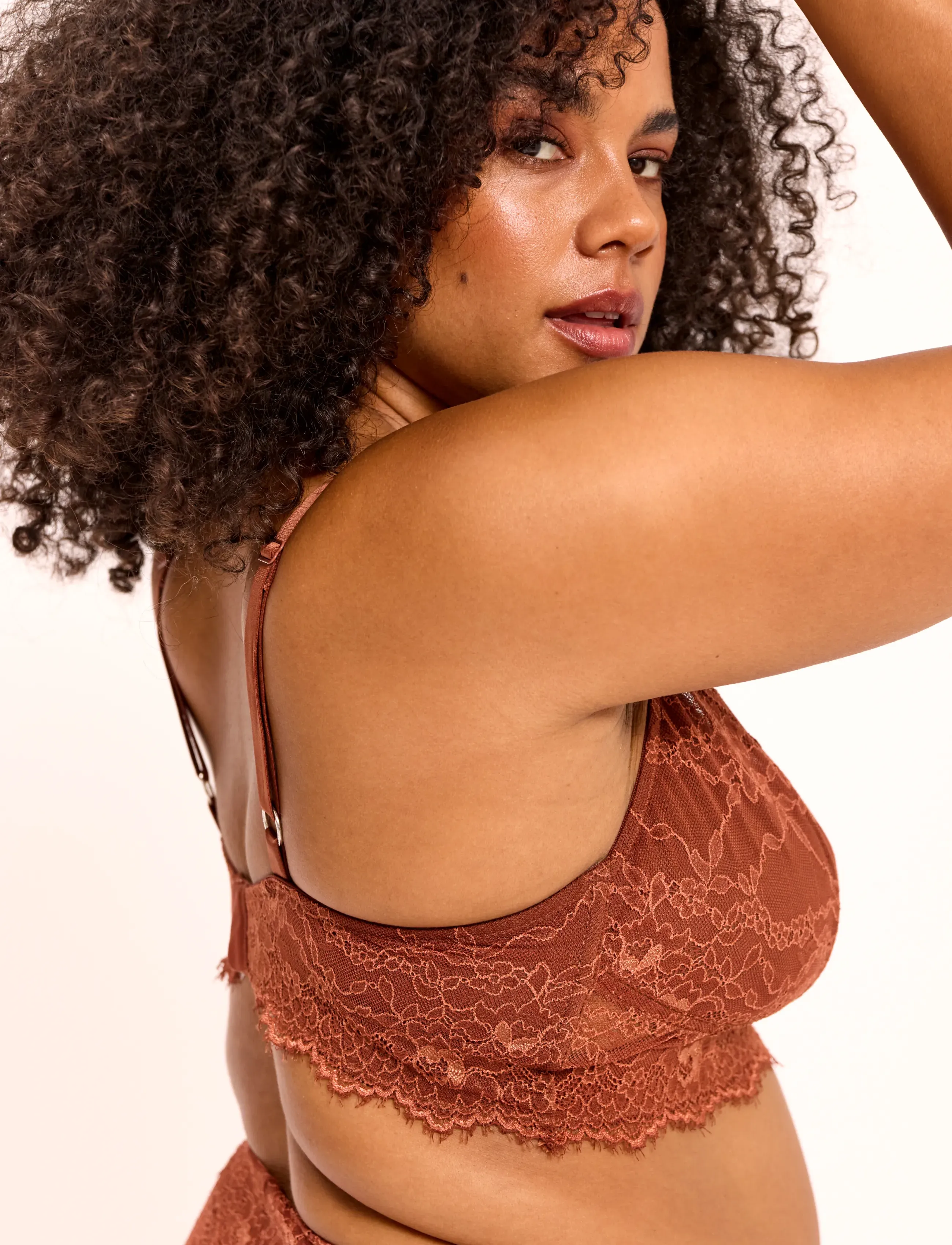 Understatement Underwear - Lace Support Bra - bralette - rust - 4