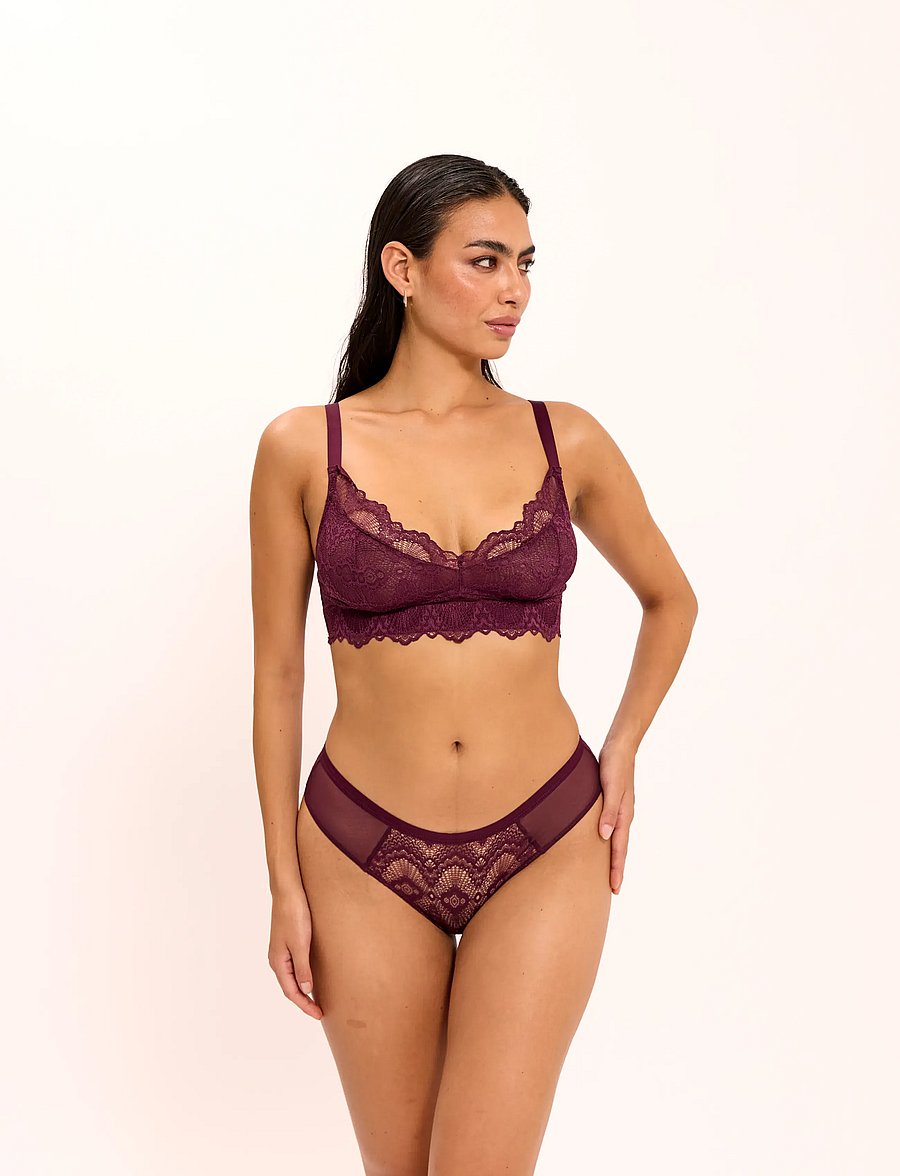 Understatement Underwear - Lace Support Bra - bralette - cherry - 4