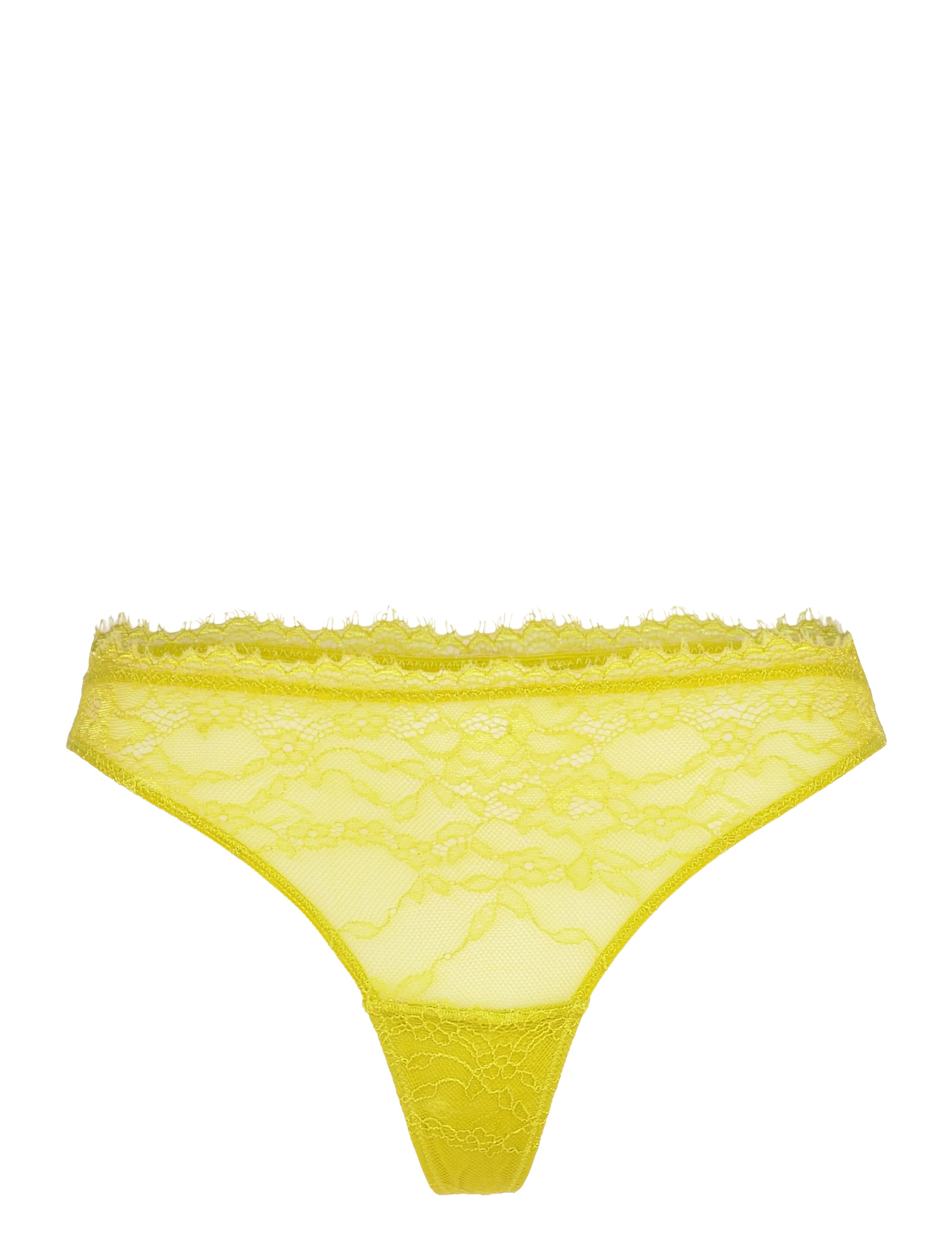 Understatement Underwear Lace Thong - Unterwäsche - CITRUS BLOOM / yellow