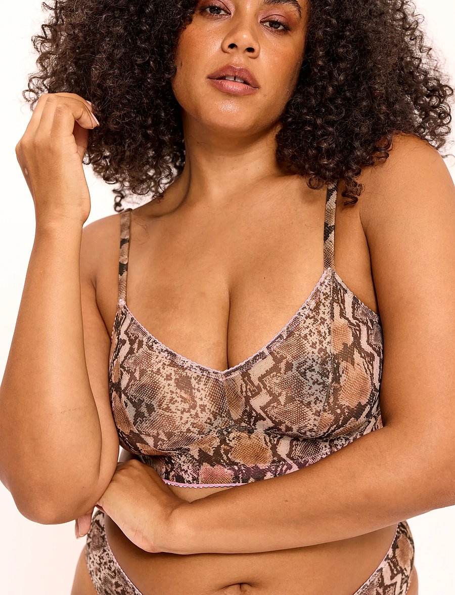 Understatement Underwear - Mesh Balconette - bügellose bhs - snake - 3
