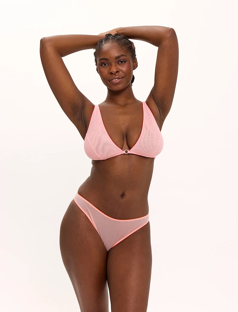 Understatement Underwear - Mesh Bikini Briefs - modetrends - peach rose - 3