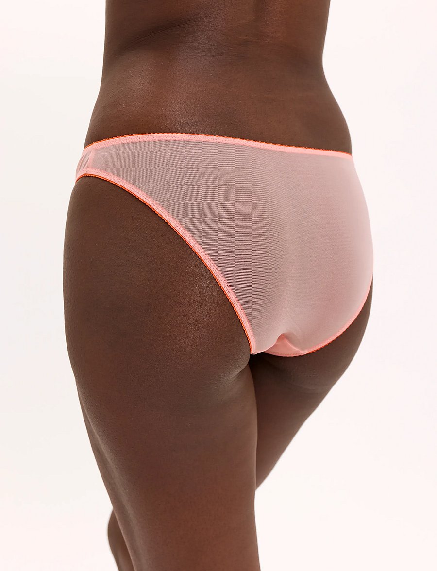 Understatement Underwear - Mesh Bikini Briefs - briefs - peach rose - 4