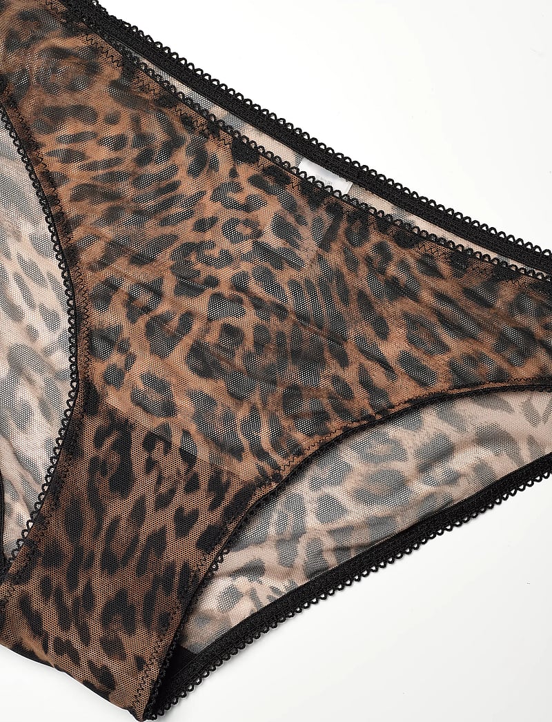 Understatement Underwear - Mesh Bikini Briefs - majtki - dark leopard - 4