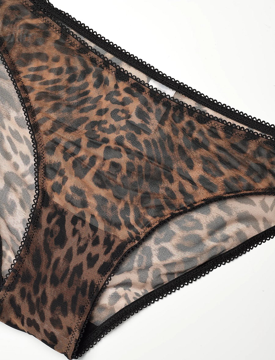 Understatement Underwear - Mesh Bikini Briefs - püksikud - dark leopard - 4